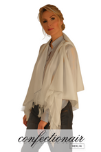 Laden Sie das Bild in den Galerie-Viewer, Winter Schal Kaschmir 30% Stola bordeaux & grau * Confectionair