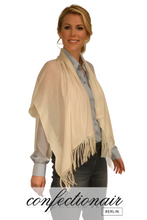 Laden Sie das Bild in den Galerie-Viewer, Winter Schal Kaschmir 30% Stola bordeaux & grau * Confectionair