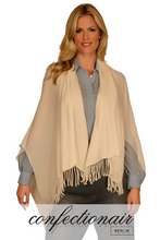 Laden Sie das Bild in den Galerie-Viewer, Winter Schal Kaschmir 30% Stola bordeaux & grau * Confectionair