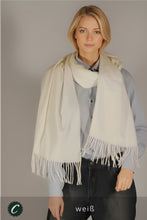 Laden Sie das Bild in den Galerie-Viewer, Winter 30% Kaschmir Schal Damen z.B. schwarz/hellgrau * Confectionair (92)