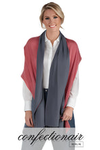 Laden Sie das Bild in den Galerie-Viewer, Winter Schal Kaschmir 30% Stola bordeaux & grau * Confectionair