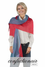 Laden Sie das Bild in den Galerie-Viewer, Winter Schal Kaschmir 30% Stola bordeaux & grau * Confectionair