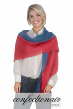 Laden Sie das Bild in den Galerie-Viewer, Winter Schal Kaschmir 30% Stola bordeaux & grau * Confectionair