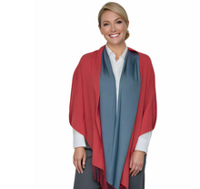 Laden Sie das Bild in den Galerie-Viewer, (dunkelgrau / hellgrau) 30% Kaschmir Damen Schal Stola Herbst Winter 185x65 Fransen Kaschmirschal Pashmina Wollschal Damenschal (Kopie)