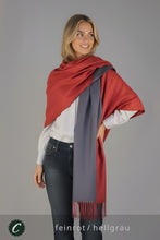 Laden Sie das Bild in den Galerie-Viewer, Winter 30% Kaschmir Schal Damen z.B. schwarz/hellgrau * Confectionair (92)