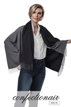Laden Sie das Bild in den Galerie-Viewer, Winter Schal Kaschmir 30% Stola bordeaux & grau * Confectionair