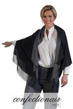 Laden Sie das Bild in den Galerie-Viewer, Winter Schal Kaschmir 30% Stola bordeaux & grau * Confectionair