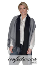 Laden Sie das Bild in den Galerie-Viewer, Winter Schal Kaschmir 30% Stola bordeaux & grau * Confectionair
