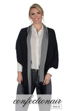 Laden Sie das Bild in den Galerie-Viewer, Winter Schal Kaschmir 30% Stola bordeaux & grau * Confectionair