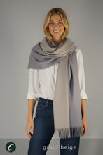 Laden Sie das Bild in den Galerie-Viewer, Winter 30% Kaschmir Schal Damen z.B. schwarz/hellgrau * Confectionair (92)