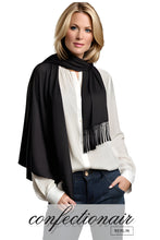 Laden Sie das Bild in den Galerie-Viewer, Winter Schal Kaschmir 30% Stola bordeaux & grau * Confectionair