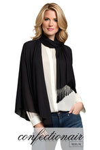 Laden Sie das Bild in den Galerie-Viewer, Winter Schal Kaschmir 30% Stola bordeaux & grau * Confectionair