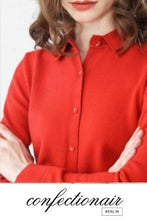 Laden Sie das Bild in den Galerie-Viewer, 10% Kaschmir Polokragen Strickjacke Cardigan - Confectionair Berlin