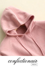 Laden Sie das Bild in den Galerie-Viewer, 10% Kaschmir Hoodie Kapuzenpullover - Confectionair Berlin