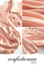 Laden Sie das Bild in den Galerie-Viewer, 10% Kaschmir Poloshirt Bluse Damen - Confectionair Berlin