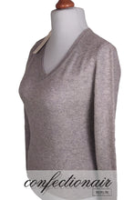 Laden Sie das Bild in den Galerie-Viewer, 100% Kaschmir Pullover Classica "Made in Italy" V-Neck Damen Cashmere