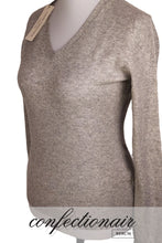 Laden Sie das Bild in den Galerie-Viewer, 100% Kaschmir Pullover Liscio "Made in Italy" V-Neck Glattkragen Damen Cashmere