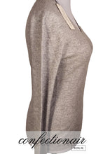 Laden Sie das Bild in den Galerie-Viewer, 100% Kaschmir Pullover Liscio "Made in Italy" V-Neck Glattkragen Damen Cashmere