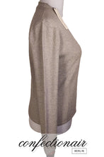 Laden Sie das Bild in den Galerie-Viewer, 100% Kaschmir Pullover Tallone "Made in Italy" V-Neck Zierkragen Damen Cashmere