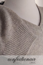 Laden Sie das Bild in den Galerie-Viewer, 100% Kaschmir Pullover Herren stahlblau +Farben "Made in Italy" Cashmere - Confectionair Berlin