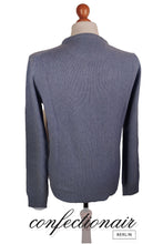 Laden Sie das Bild in den Galerie-Viewer, 100% Kaschmir Pullover Herren stahlblau +Farben "Made in Italy" Cashmere - Confectionair Berlin