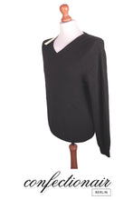 Laden Sie das Bild in den Galerie-Viewer, 100% Kaschmir Pullover Herren stahlblau +Farben "Made in Italy" Cashmere - Confectionair Berlin