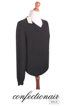 Laden Sie das Bild in den Galerie-Viewer, 100% Kaschmir Pullover Herren grau +Farben "Made in Italy" - Confectionair Berlin