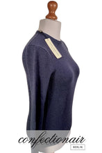 Laden Sie das Bild in den Galerie-Viewer, 100% Kaschmir Pullover Damen blau "Made in Italy" Cashmere - Confectionair Berlin