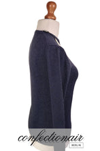 Laden Sie das Bild in den Galerie-Viewer, 100% Kaschmir Pullover Damen blau "Made in Italy" Cashmere - Confectionair Berlin