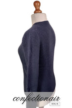 Laden Sie das Bild in den Galerie-Viewer, 100% Kaschmir Pullover Damen blau "Made in Italy" Cashmere - Confectionair Berlin