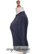 Laden Sie das Bild in den Galerie-Viewer, 100% Kaschmir Pullover Damen blau "Made in Italy" Cashmere - Confectionair Berlin