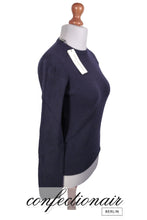 Laden Sie das Bild in den Galerie-Viewer, 100% Kaschmir Pullover Damen navy "Made in Italy" Cashmere - Confectionair Berlin