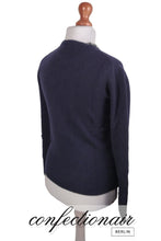 Laden Sie das Bild in den Galerie-Viewer, 100% Kaschmir Pullover Damen navy "Made in Italy" Cashmere - Confectionair Berlin