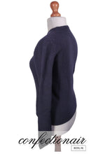 Laden Sie das Bild in den Galerie-Viewer, 100% Kaschmir Pullover Damen navy "Made in Italy" Cashmere - Confectionair Berlin