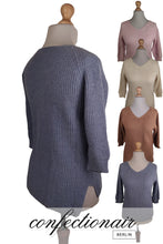 Laden Sie das Bild in den Galerie-Viewer, 100% Kaschmir Pullover 3/4 Arm Damen Luxus Cashmere - Confectionair Berlin