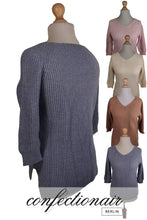 Laden Sie das Bild in den Galerie-Viewer, 100% Kaschmir Pullover 3/4 Arm Damen Luxus Cashmere - Confectionair Berlin