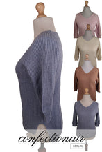Laden Sie das Bild in den Galerie-Viewer, 100% Kaschmir Pullover 3/4 Arm Damen Luxus Cashmere - Confectionair Berlin