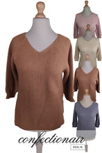 Laden Sie das Bild in den Galerie-Viewer, 100% Kaschmir Pullover 3/4 Arm Damen Luxus Cashmere - Confectionair Berlin