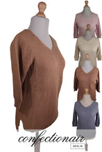 Laden Sie das Bild in den Galerie-Viewer, 100% Kaschmir Pullover 3/4 Arm Damen Luxus Cashmere - Confectionair Berlin