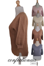 Laden Sie das Bild in den Galerie-Viewer, 100% Kaschmir Pullover 3/4 Arm Damen Luxus Cashmere - Confectionair Berlin