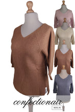 Laden Sie das Bild in den Galerie-Viewer, 100% Kaschmir Pullover 3/4 Arm Damen Luxus Cashmere - Confectionair Berlin