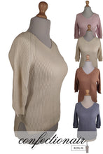 Laden Sie das Bild in den Galerie-Viewer, 100% Kaschmir Pullover 3/4 Arm Damen Luxus Cashmere - Confectionair Berlin