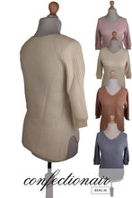 Laden Sie das Bild in den Galerie-Viewer, 100% Kaschmir Pullover 3/4 Arm Damen Luxus Cashmere - Confectionair Berlin