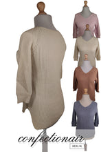 Laden Sie das Bild in den Galerie-Viewer, 100% Kaschmir Pullover 3/4 Arm Damen Luxus Cashmere - Confectionair Berlin