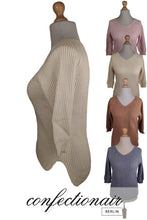Laden Sie das Bild in den Galerie-Viewer, 100% Kaschmir Pullover 3/4 Arm Damen Luxus Cashmere - Confectionair Berlin