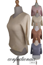 Laden Sie das Bild in den Galerie-Viewer, 100% Kaschmir Pullover 3/4 Arm Damen Luxus Cashmere - Confectionair Berlin