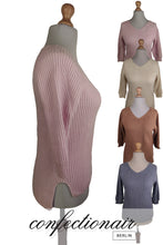 Laden Sie das Bild in den Galerie-Viewer, 100% Kaschmir Pullover 3/4 Arm Damen Luxus Cashmere - Confectionair Berlin