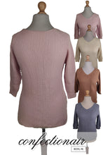 Laden Sie das Bild in den Galerie-Viewer, 100% Kaschmir Pullover 3/4 Arm Damen Luxus Cashmere - Confectionair Berlin
