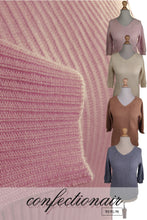 Laden Sie das Bild in den Galerie-Viewer, 100% Kaschmir Pullover 3/4 Arm Damen Luxus Cashmere - Confectionair Berlin