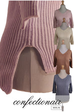 Laden Sie das Bild in den Galerie-Viewer, 100% Kaschmir Pullover 3/4 Arm Damen Luxus Cashmere - Confectionair Berlin